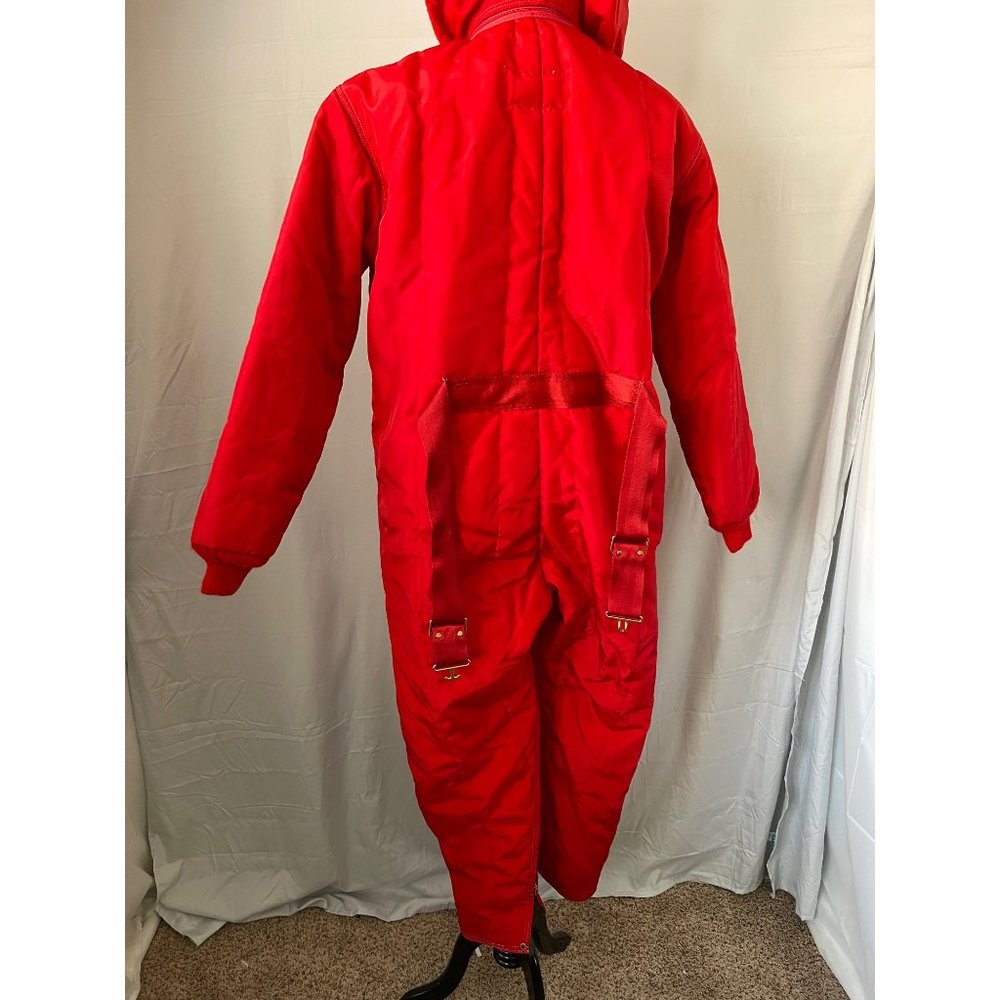 Vintage RefrigiWear Garment Red Insulated Overall/Suit - Picture 2 of 14